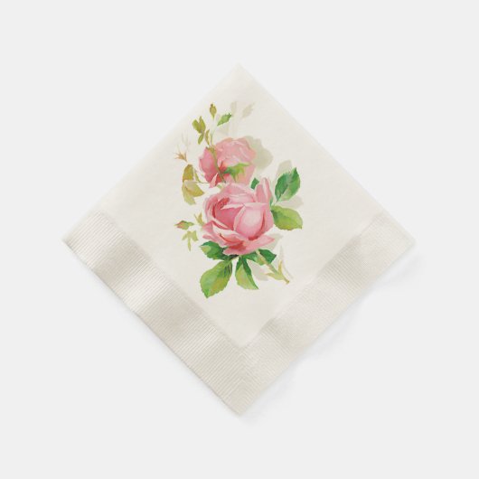 Rosa Vintage Rose Serviette (Ecke)