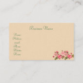 Rosa, Vintage Rose, weibliche Visitenkarte (Rückseite)