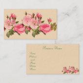 Rosa, Vintage Rose, weibliche Visitenkarte (Vorne/Hinten)