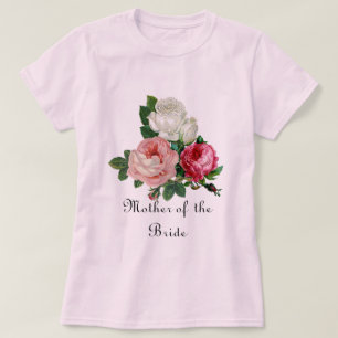 Rosa Vintage-Rosen Brautmutter-Blume T-Shirt