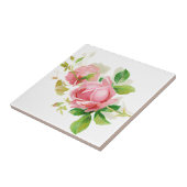 Rosa Vintage-Rosen Fliese (Seite)