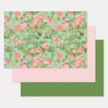 Rosa Vintage-Rosen Geschenkpapier