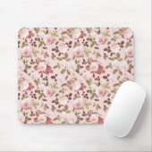 Rosa Vintage-Rosen in Pink Mousepad (Mit Mouse)