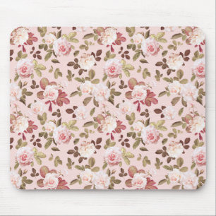 Rosa Vintage-Rosen in Pink Mousepad