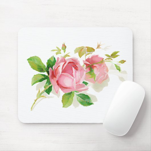 Rosa Vintage Rosen Mousepad (Mit Mouse)
