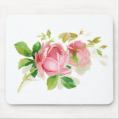 Rosa Vintage Rosen Mousepad (Vorne)