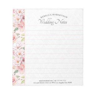 Rosa Vintage-Rosenmuster Notizblock
