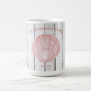 Rosa Vintage Scallop-Muschel Kaffee Tasse