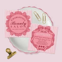 Rosa Vintage-Schleifenrahmen Quadratischer Salon