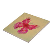 Rosa Vintage Schmetterlingskunst Fliese (Seite)