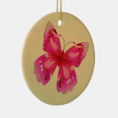 Rosa Vintage Schmetterlingskunst Keramikornament (Rechts)