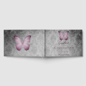 Rosa Vintage Schmetterlingsmaske Gästebuch (Voll)