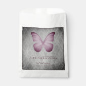 Rosa Vintage Schmetterlingsmaske Geschenktütchen (Vorderseite)