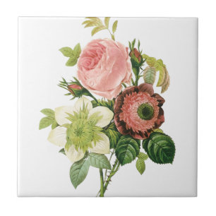 Rosa Vintage-Sträußchen Fliese
