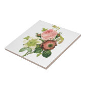 Rosa Vintage-Sträußchen Fliese (Seite)