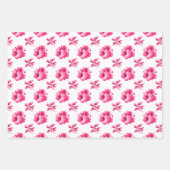 Rosa Vintage-Strümpfe Geschenkpapier Set (Vorderseite)