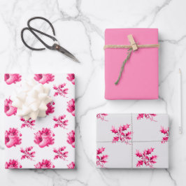 Rosa Vintage-Strümpfe Geschenkpapier Set