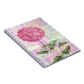 Rosa Vintage Style Hydrangea-Puff-Journal Notizblock (Rechte Seite)