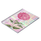 Rosa Vintage Style Hydrangea-Puff-Journal Notizblock (Linke Seite)