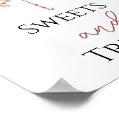 Rosa Vintage Süßigkeiten und Leckereien Party Unte Poster (Ecke)