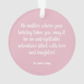 Rosa Vintage Vanagon Ornament (Rückseite)