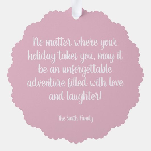 Rosa Vintage Vanagon Ornament (Rückseite)