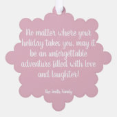 Rosa Vintage Vanagon Ornament (Rückseite)