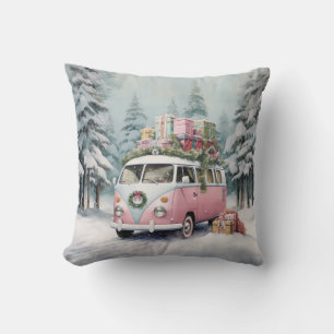 Rosa Vintage Vanagon Ornament Kissen