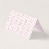 Rosa Vintage-verschönerte Blumen-Platzkarten-Tisch (Rückseite)