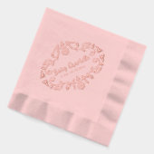 Rosa Vintage Viktorianische Babydusche Servietten Mit Folie (Links)