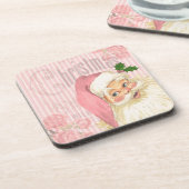 Rosa Vintage viktorianische schäbige Rosen Untersetzer (Linke Seite)