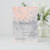 Rosa Vintage Wedding RSVP Cards Karte (Stehend Vorderseite)