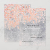 Rosa Vintage Wedding RSVP Cards Karte (Vorne/Hinten)