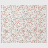 Rosa Vintage Weihnachtsmann Weihnachten Geschenkpapier (Flach)