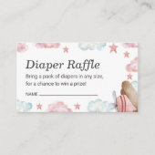 Rosa Vintage Windschutzscheibe Windelwinddusche Begleitkarte (Vorderseite)