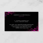 Rosa Vintage Wirbel Visitenkarte (Rückseite)