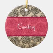 Rosa Vintage Zinnia Ornament (Vorne)