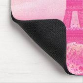 Rosa Vintager Eiffel-Turm Mousepad (Ecke)
