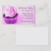 Rosa Vintager kleiner Kuchen besprüht Visitenkarte (Vorne/Hinten)