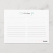 Rosa Vintager Küchen-Begleiter Postkarte (Rückseite)