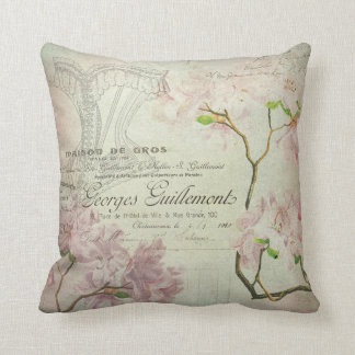 Rosa Vintager Mit Blumenchic-französische Kissen