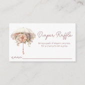 Rosa Vintager Regenschirm-Duschkopf Windelwanne Begleitkarte (Vorderseite)