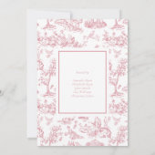 Rosa Vintages Brautparty Einladung (Rückseite)