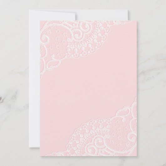 Rosa Vintages elegantes Hochzeitssemble-Brautparty Einladung (Rückseite)