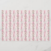 Rosa Vintages florales Brautparty Rezept (Rückseite)