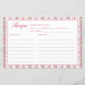 Rosa Vintages florales Brautparty Rezept (Vorderseite)