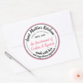 Rosa Vintages handgefertigtes Kunsthandwerk - Lebe Runder Aufkleber (Umschlag)