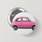 Rosa Vintages italienisches Auto Fiats 500 Button (Vorne & Hinten)