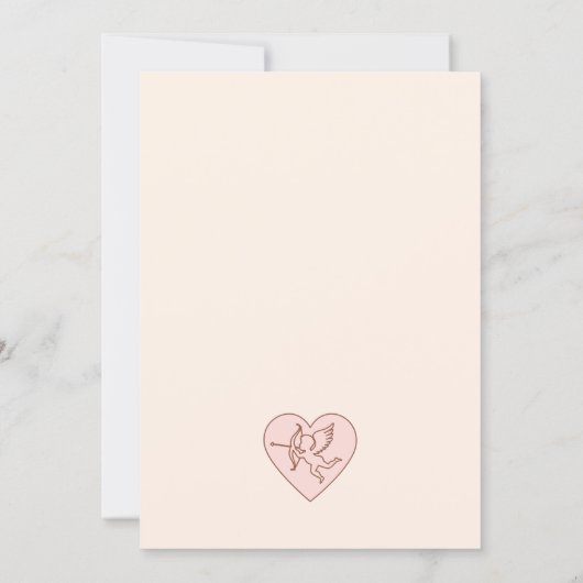 Rosa Vintages klassisches romantisches Brautparty Einladung (Rückseite)