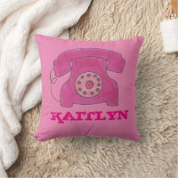 Rosa Vintages Rotary-Telefon Retro-Dekor